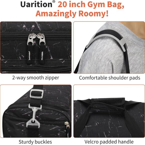 Mens 55L Sports Duffle Bags Large Gym Duffel Bag Workout Bag for Travel Outdoor - Picture 5 of 7